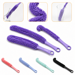 Flexible Microfiber Glassware Scrubber with Bendable Internal Core